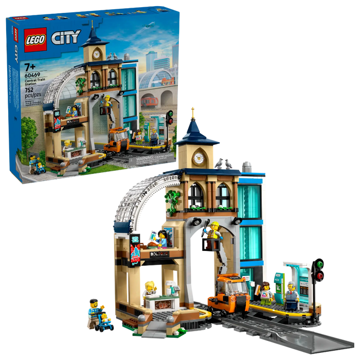 Lego 60469 City Central Train Station (752 Pieces)-Construction-LEGO-Toycra