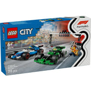 Lego 60474 City F1 Grid With VCARB & Sauber Race Cars (313 Pieces)