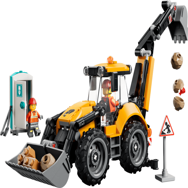 Lego 60480 City Yellow Backhoe Loader (301 Pieces)