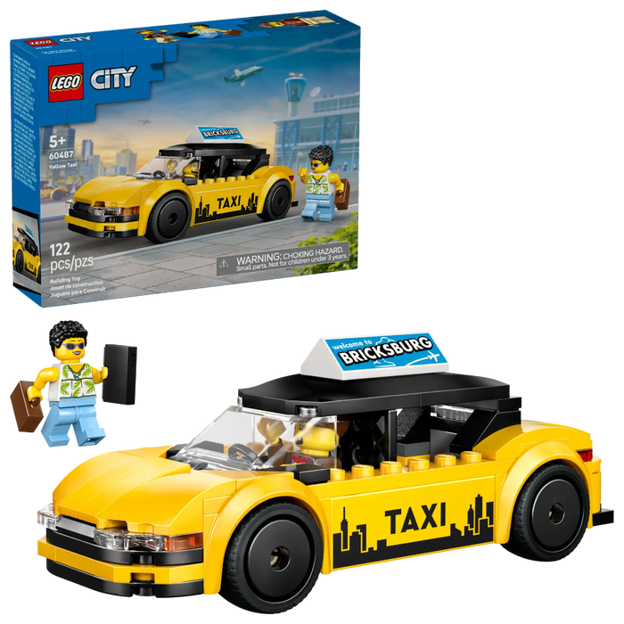 Lego 60487 City Yellow Taxi (122 Pieces)-Construction-LEGO-Toycra