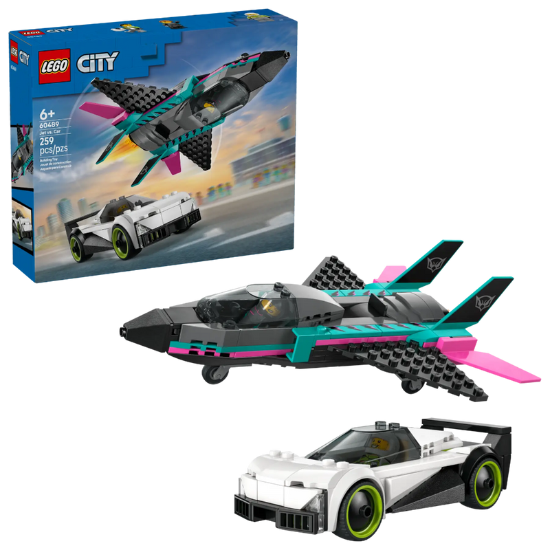 Lego 60489 City Jet vs. Car (259 Pieces)