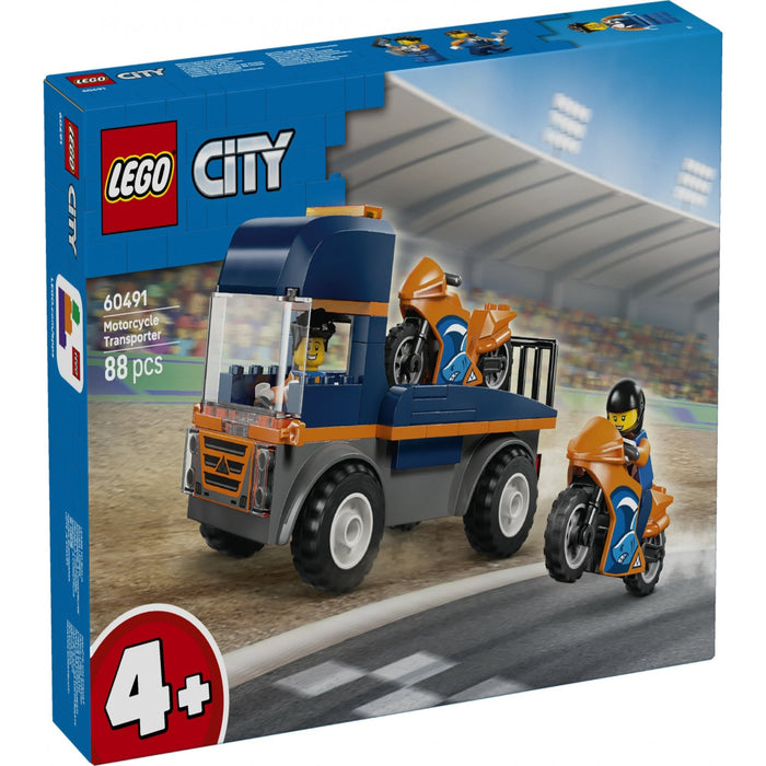 Lego 60491 City Motorcycle Transporter (88 Pieces)-Construction-LEGO-Toycra