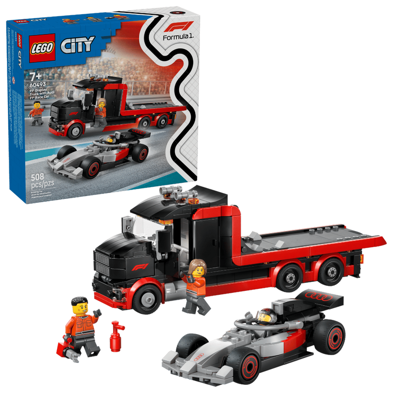Lego 60493 City F1 Display Truck With Audi F1 Race Car (508 Pieces)