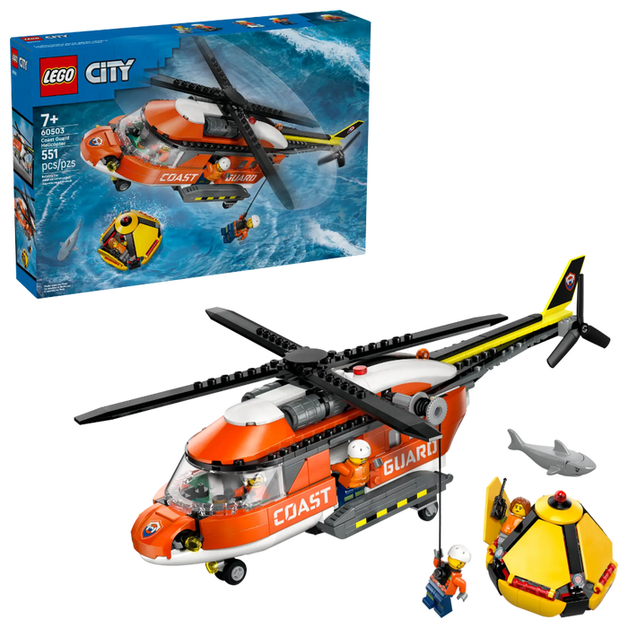 Lego 60503 City Coast Guard Helicopter (551 Pieces)-Construction-LEGO-Toycra