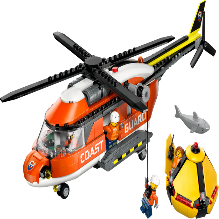 Lego 60503 City Coast Guard Helicopter (551 Pieces)-Construction-LEGO-Toycra