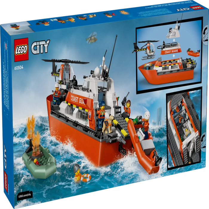Lego 60504 City Coast Guard Rescue Boat & Helicopter (742 Pieces)-Construction-LEGO-Toycra