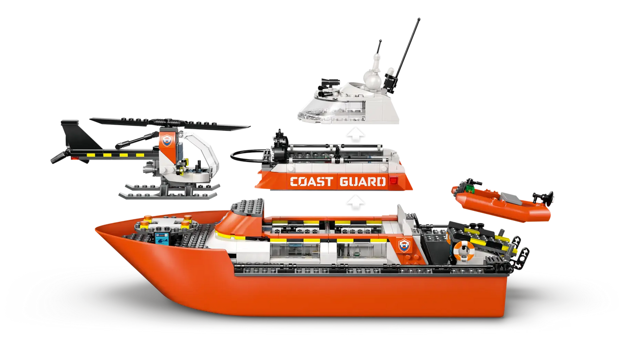 Lego 60504 City Coast Guard Rescue Boat & Helicopter (742 Pieces)-Construction-LEGO-Toycra