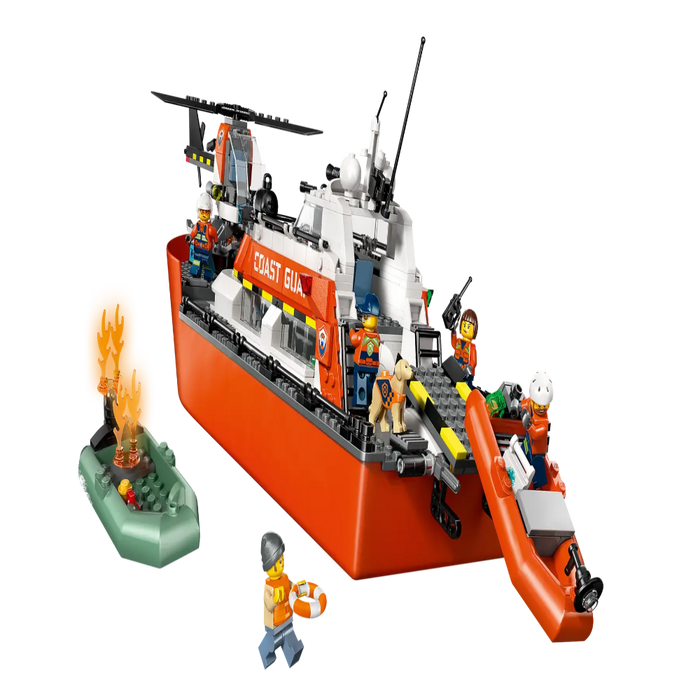 Lego 60504 City Coast Guard Rescue Boat & Helicopter (742 Pieces)-Construction-LEGO-Toycra