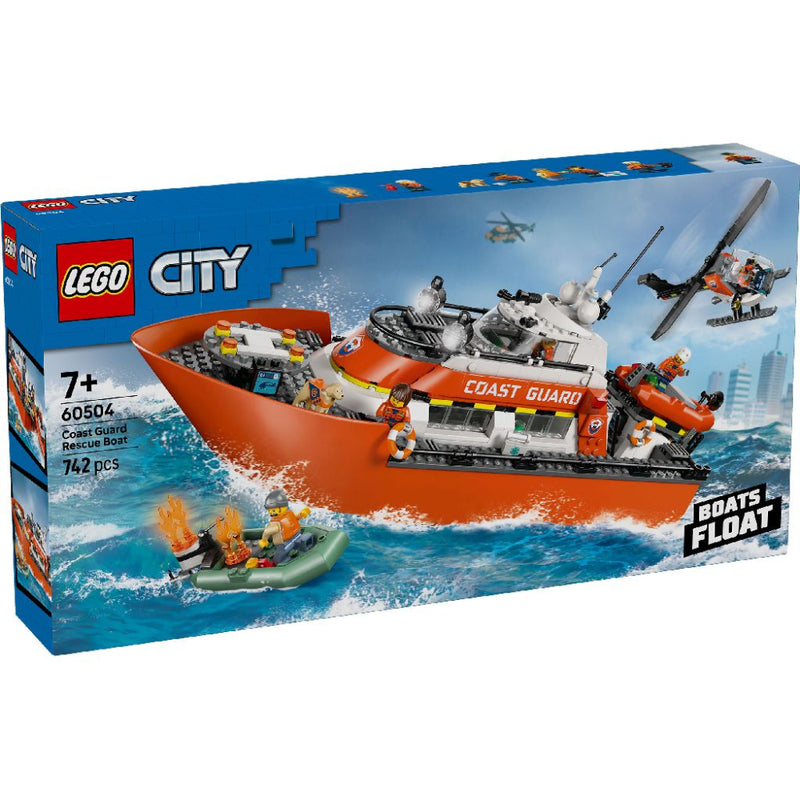 Lego 60504 City Coast Guard Rescue Boat & Helicopter (742 Pieces)