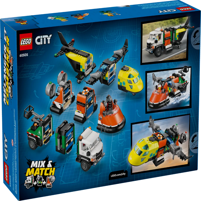Lego 60505 City Airplane, Service Truck & Hovercraft Remix (990 Pieces)