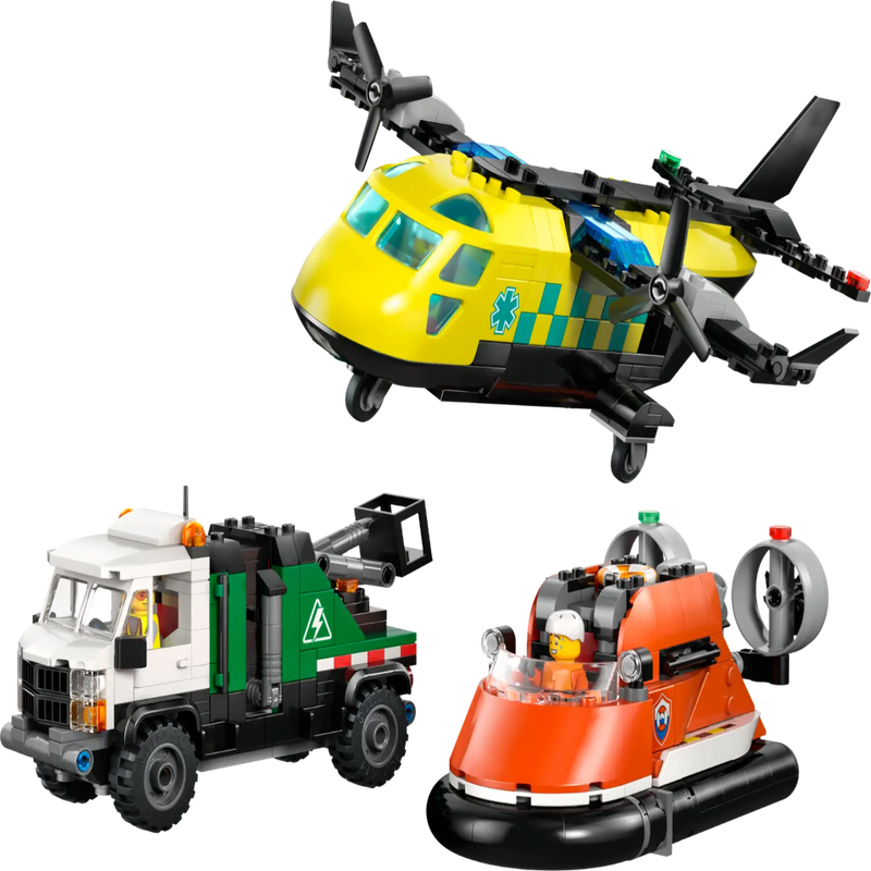 Lego 60505 City Airplane, Service Truck & Hovercraft Remix (990 Pieces)