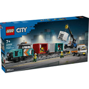 Lego 60509 City Harbor Freight Train With Crane & Truck (803 Pieces)