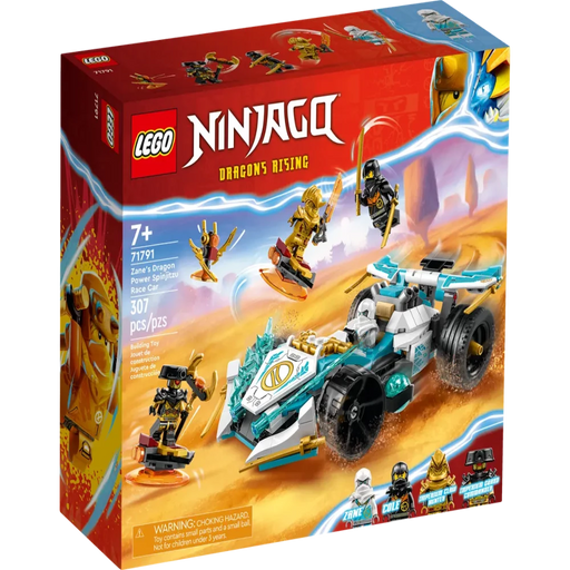 Lego 71791 NINJAGO Zane's Dragon Power Spinjitzu Race Car -307 Pieces