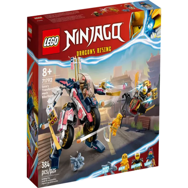 Lego 71792 NINJAGO Sora's Transforming Mech Bike Racer - 384 Pieces