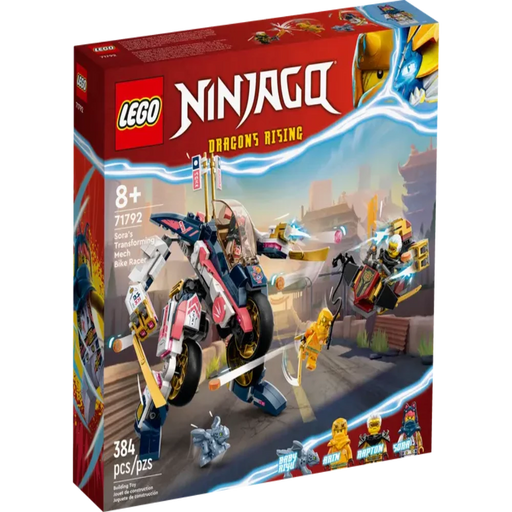 Lego 71792 NINJAGO Sora's Transforming Mech Bike Racer - 384 Pieces-Construction-LEGO-Toycra