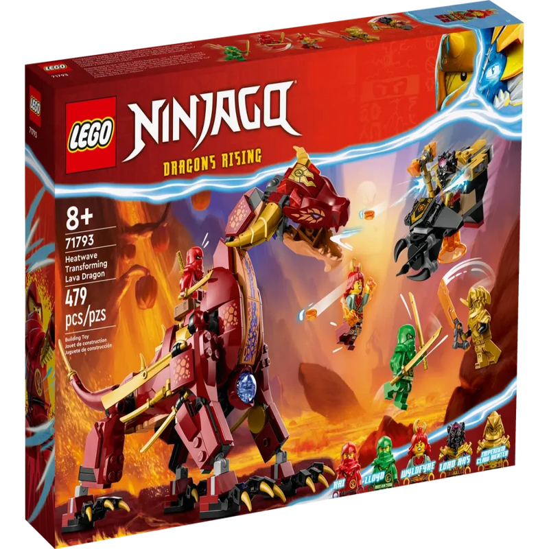 Lego 71793 NINJAGO Heatwave Transforming Lava Dragon -479 Pieces