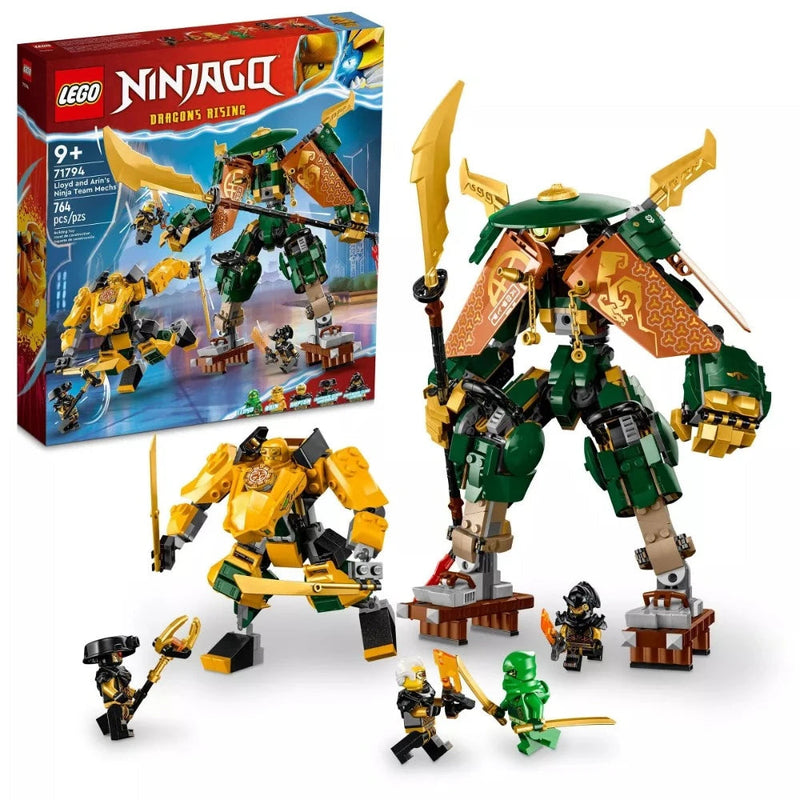 Lego 71794 NINJAGO Lloyd and Arin's Ninja Team Mechs -764 Pieces