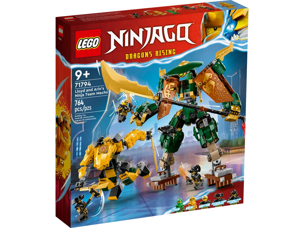 Lego 71794 NINJAGO Lloyd and Arin's Ninja Team Mechs -764 Pieces