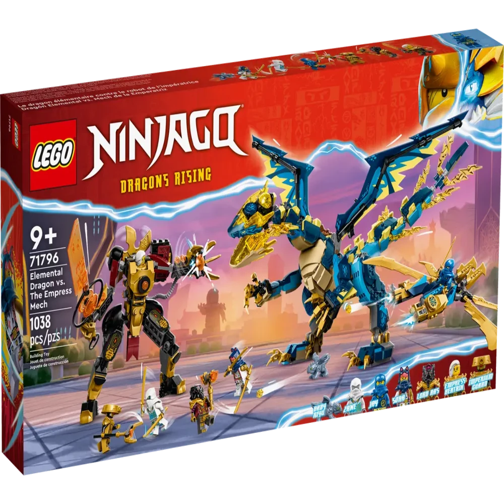 Lego 71796 NINJAGO Elemental Dragon vs. The Empress Mech -1038 Pieces ...