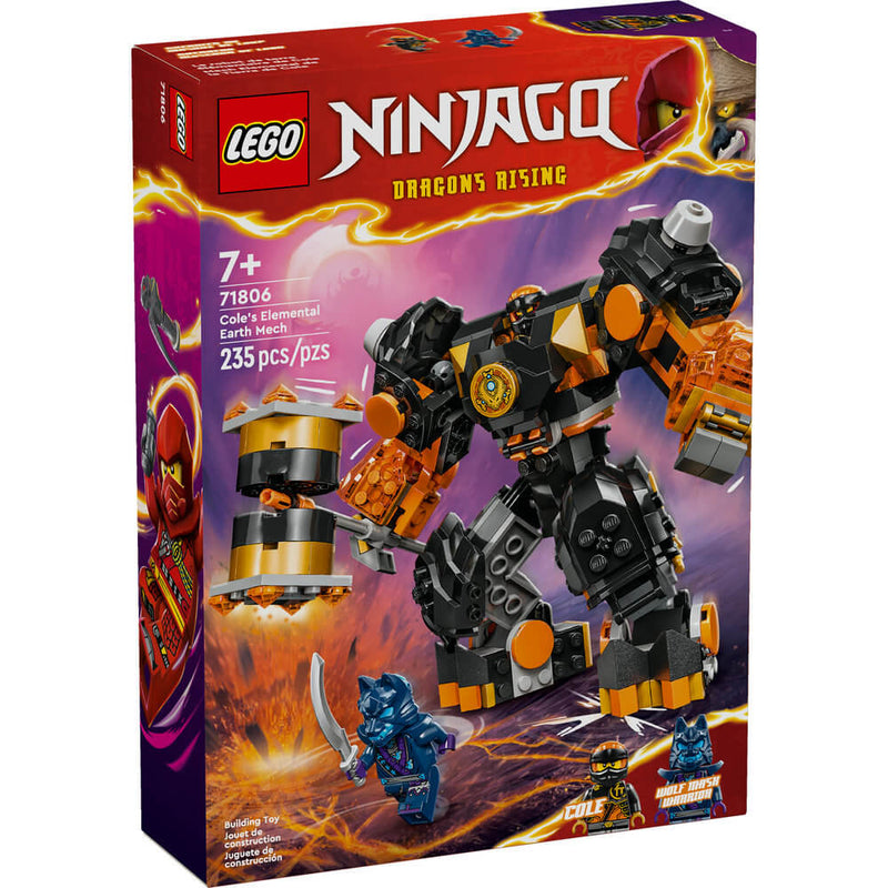 Lego 71806 Ninjago Cole's Elemental Earth Mech - 235 Pieces