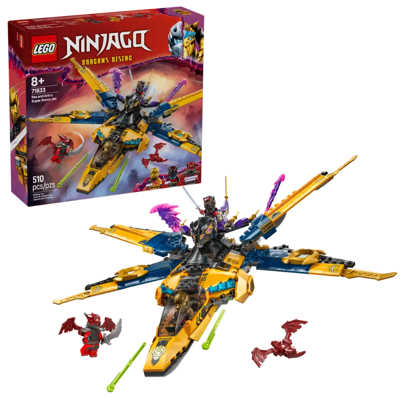 Lego 71833 NINJAGO Ras and Arin's Super Storm Jet ( 510 Pieces)