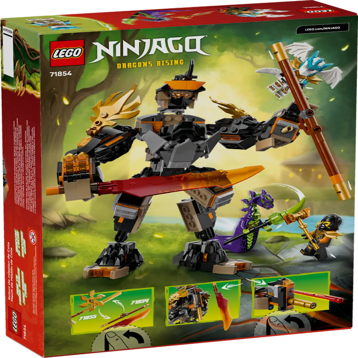 Lego 71854 Ninjago Cole's Mission Mech & Dragon Zane (364 Pieces)