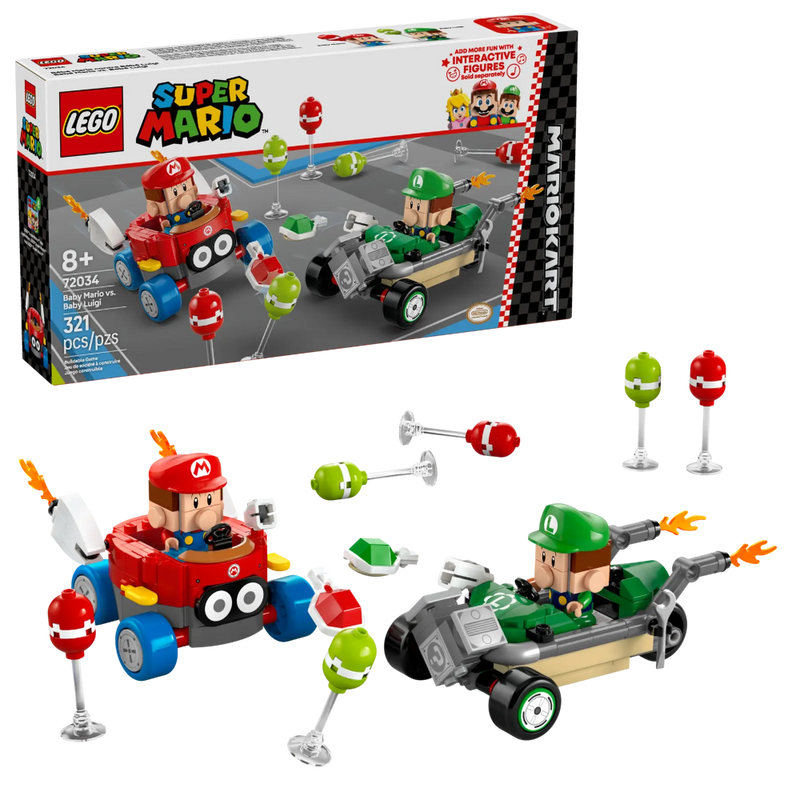 Lego 72034 Super Mario Mario Kart – Baby Mario Vs. Baby Luigi (321 Pieces)