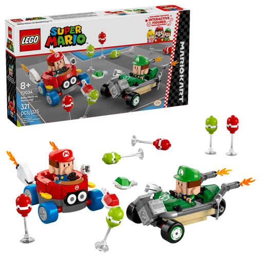 Lego 72034 Super Mario Mario Kart – Baby Mario Vs. Baby Luigi (321 Pieces)-Construction-LEGO-Toycra