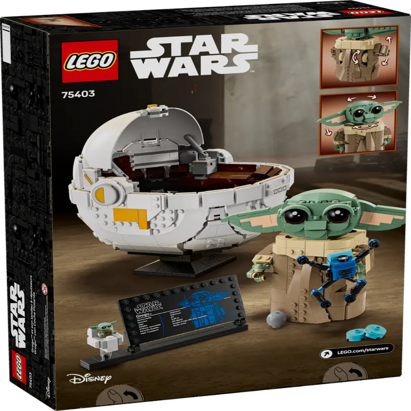 Lego 75403 Star Wars Grogu with Hover Pram (1048 Pieces)