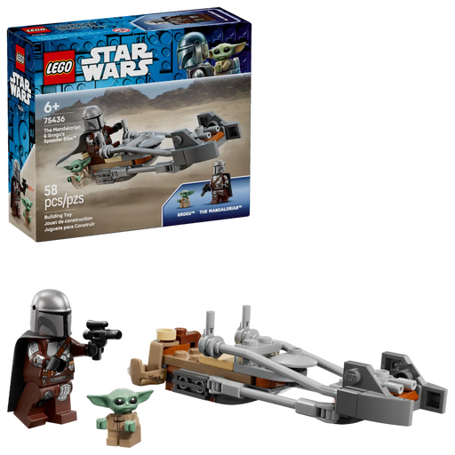 Lego 75436 Star Wars The Mandalorian & Grogu's Speeder Bike (58 Pieces)-Construction-LEGO-Toycra