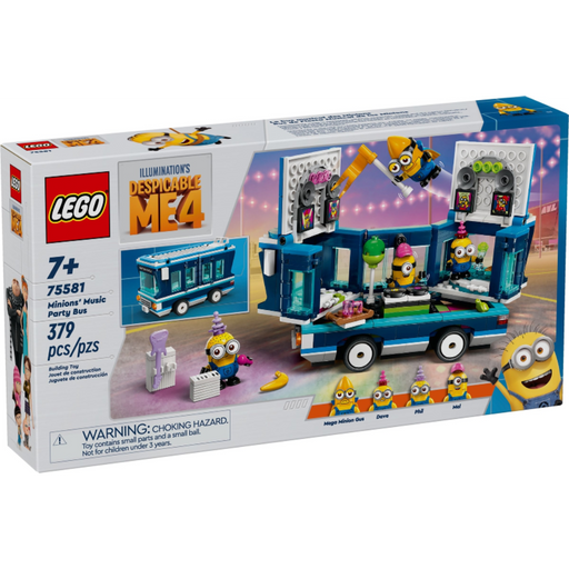 Lego 75581 Despicable Me Minions' Music Party Bus (379 Pieces)-Construction-LEGO-Toycra