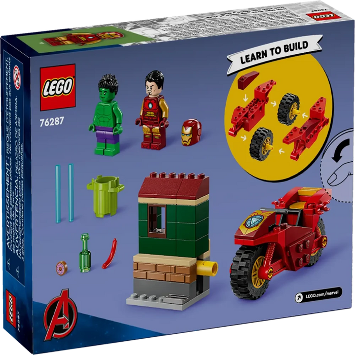 Lego 76287 Marvel Iron Man With Bike And The Hulk (68 Pieces)-Construction-LEGO-Toycra