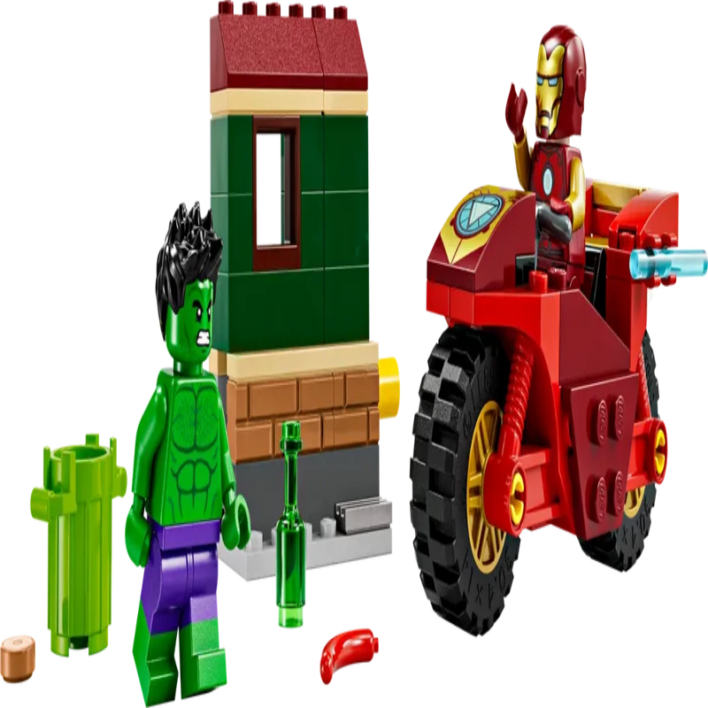 Lego 76287 Marvel Iron Man With Bike And The Hulk (68 Pieces)
