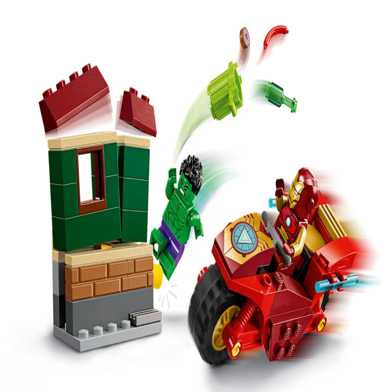 Lego 76287 Marvel Iron Man With Bike And The Hulk (68 Pieces)
