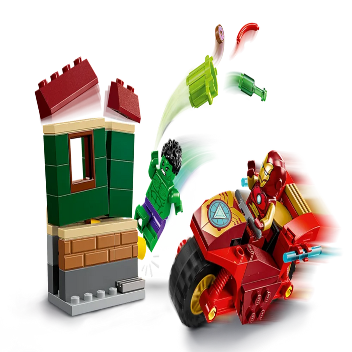 Lego 76287 Marvel Iron Man With Bike And The Hulk (68 Pieces)-Construction-LEGO-Toycra