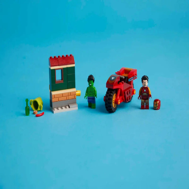 Lego 76287 Marvel Iron Man With Bike And The Hulk (68 Pieces)