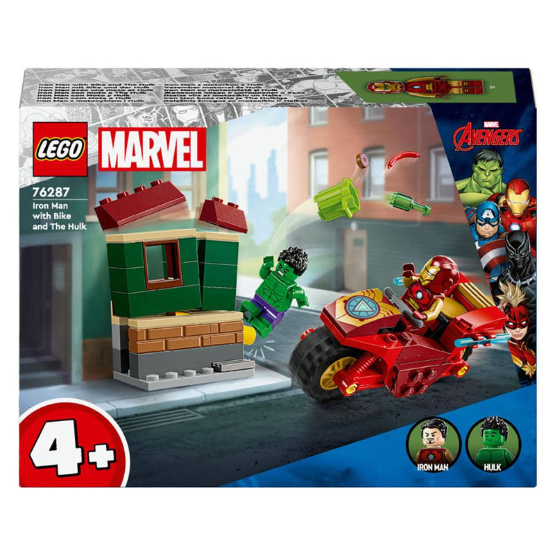 Lego 76287 Marvel Iron Man With Bike And The Hulk (68 Pieces)