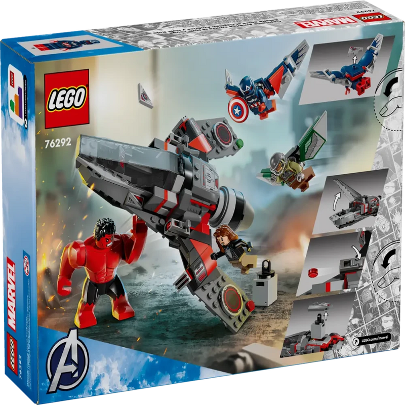 Lego 76292 Super Heroes Marvel Captain America Vs. Red Hulk Battle (223 Pieces)