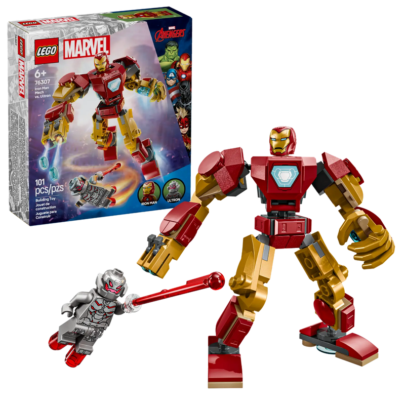 Lego 76307 Super Heroes Marvel Iron Man Mech Vs. Ultron (101 Pieces)