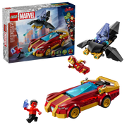 Lego 76310 Super Heroes Marvel Iron Man Car & Black Panther Vs. Red Hulk (295 Pieces)