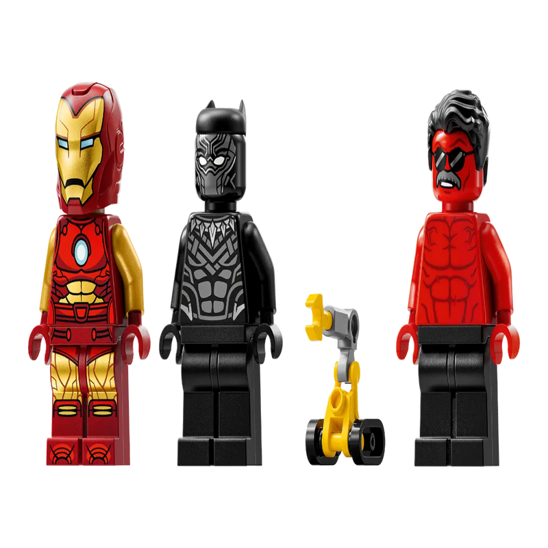 Lego 76310 Super Heroes Marvel Iron Man Car & Black Panther Vs. Red Hulk (295 Pieces)