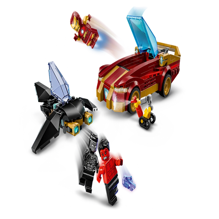 Lego 76310 Super Heroes Marvel Iron Man Car & Black Panther Vs. Red Hulk (295 Pieces)-Construction-LEGO-Toycra