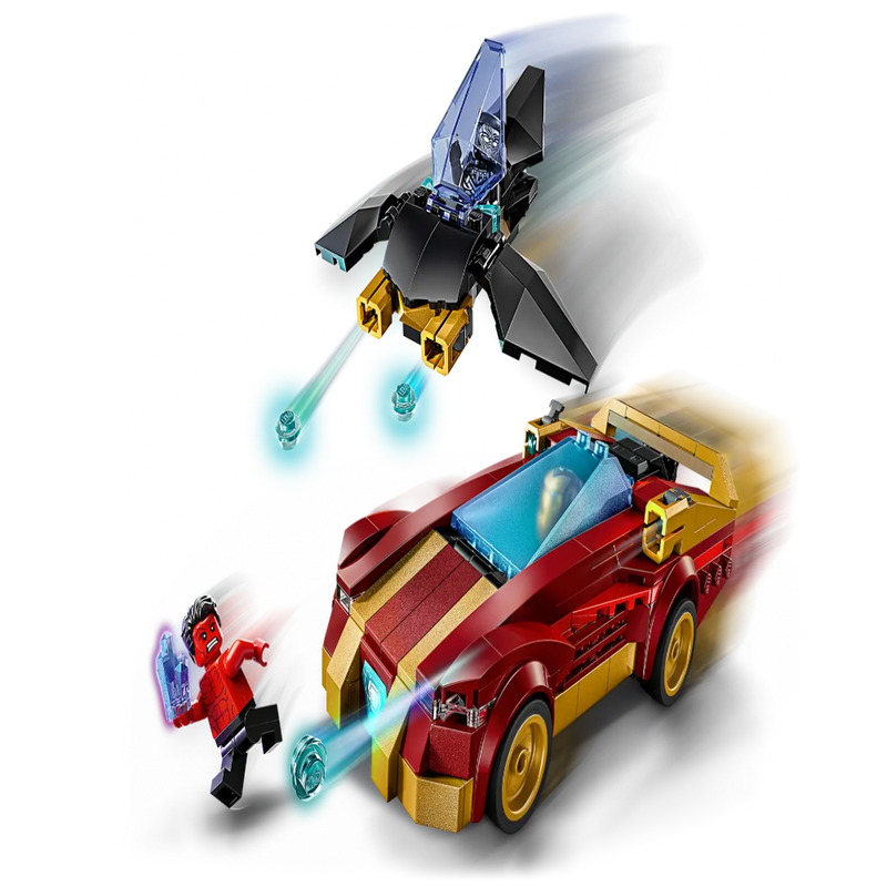 Lego 76310 Super Heroes Marvel Iron Man Car & Black Panther Vs. Red Hulk (295 Pieces)