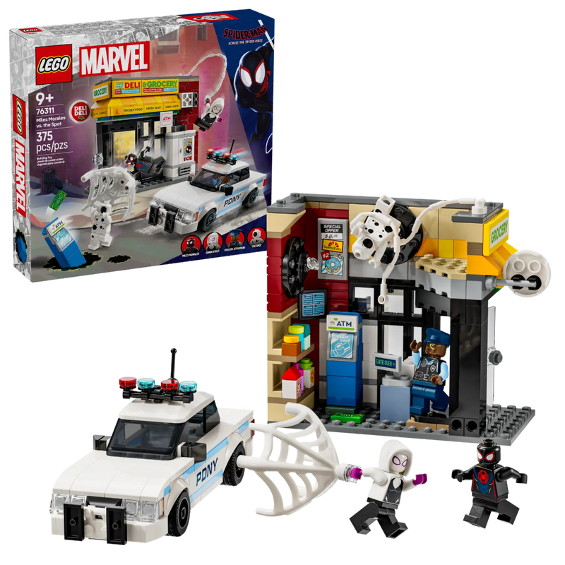 Lego 76311 Marvel Spider-Verse Miles Morales Vs. The Spot (375 Pieces)