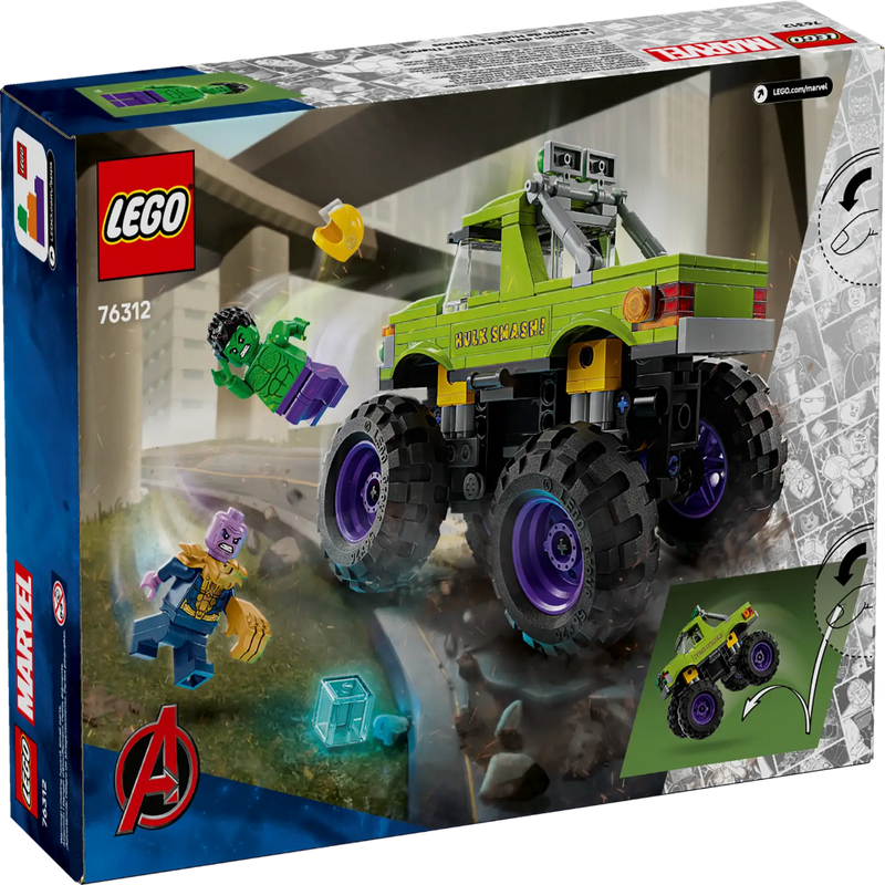 Lego 76312 Super Heroes Marvel The Hulk Truck vs. Thanos (229 Pieces)