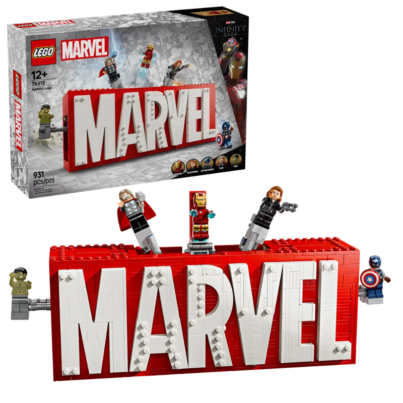 Lego 76313 Marvel Logo & Minifigures ( 931 Pieces )