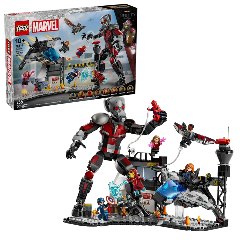 Lego 76314 Marvel Captain America: Civil War Action Battle ( 736 Pieces )