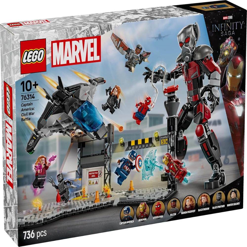 Lego 76314 Marvel Captain America: Civil War Action Battle ( 736 Pieces )