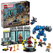 Lego 76315 Super Heroes Marvel Iron Man's Laboratory: Hall of Armor (384Pieces)