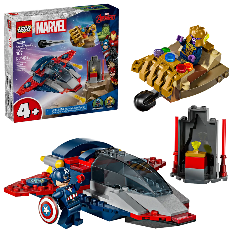 Lego 76319 Super Heroes Marvel Captain America vs. Thanos (107 Pieces)